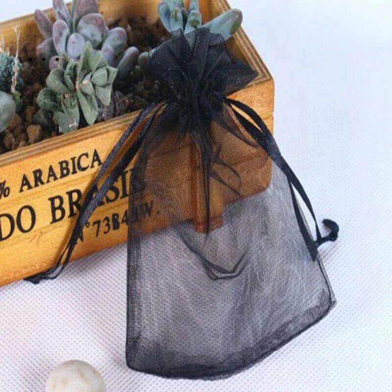 10 Pieces 24 Colors Jewelry Packaging Bag 12*10cm Organza Bag Gift Storage Wedding Drawstring Bag