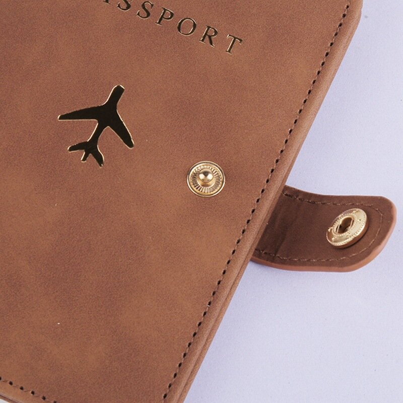 Porte-passeport en cuir pour femmes et hommes, étui de voyage étanche, portefeuille pour cartes de crédit, livre de passeport mignon