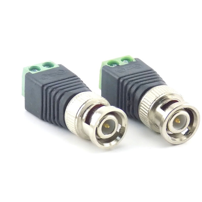 1/4/10pcs DC BNC Male Connector Surveillance Plug Accessories Video Balun System Security Adapter Coax CAT5 For CCTV Camera