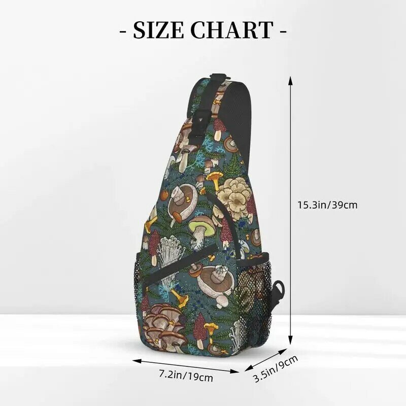 Крутые сумки-слинги с рисунком грибов для путешествий, пеших прогулок, мужской нагрудный рюкзак через плечо, рюкзак на плечо