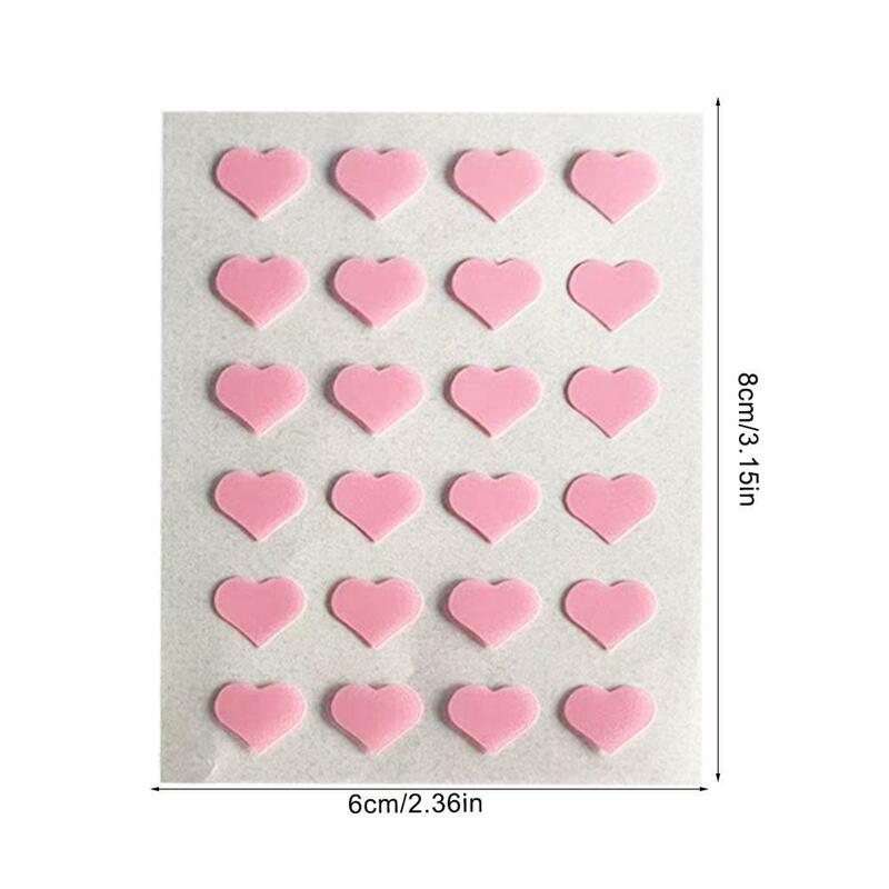 25 Counts Pink/Black Cute Heart Shaped Acne Treatment Sticker Invisible Acne Cover Removal Pimple Patch Skin Care