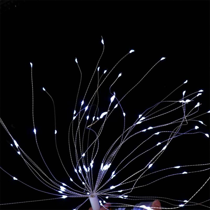 8 Modes Firework Lights Copper Wire 120 LED Led Starburst Lights Waterproof Dimmable Fairy String Lights Wedding