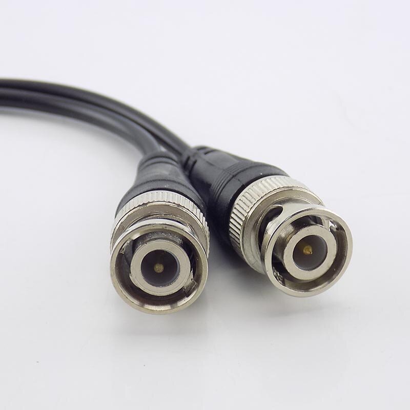 Коннектор BNC «Папа-мама», адаптер постоянного тока для подключения кабеля, провод с разъемами BNC для камер видеонаблюдения, систем безопасности