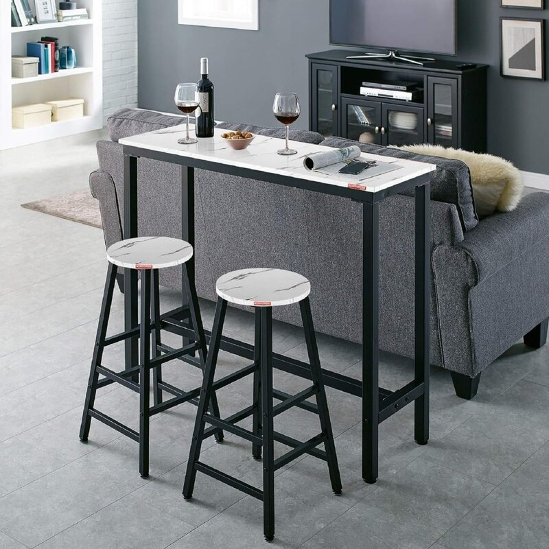 Mesa de alta definição para cozinha, mesa de jantar, mesa de café, mesa de computador, 15,7 polegadas de profundidade x 47,2 polegadas