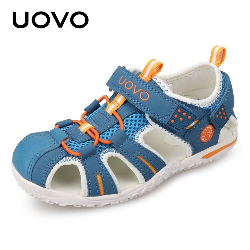 UOVO детская обувь детские сандалии для маленьких девочек и мальчиков летняя пляжная обувь ЕС #24-38