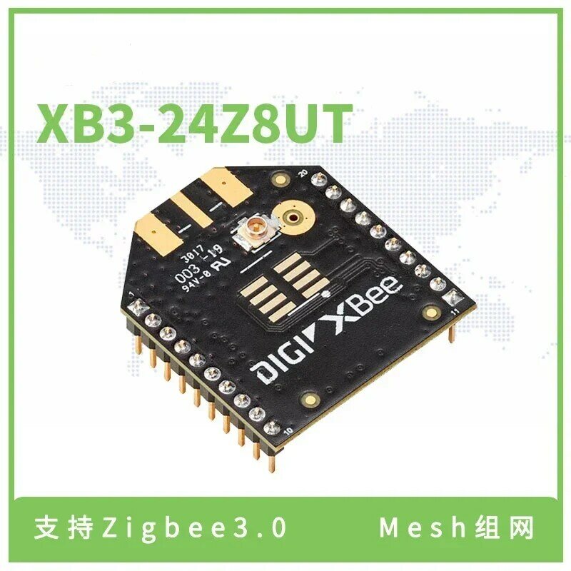 Xb3-24z8ut, em estoque Digi-XBee3-ZigBee 3.0 Compatível Bluetooth XB3-24Z8ST U.FL Ant TH MT, 2.4 Ghz