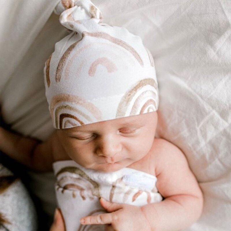 Baby Swaddles Neugeborenen Swaddle Decke Säugling Schlaf Sack Wrap Hut Set Neugeborene Fotografie Requisiten Zubehör