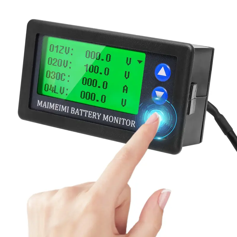 Monitor de batería Lifepo4, voltímetro Digital, amperímetro, DC8-100V, 100A-400A, probador de Coulomb Hall, medidor de voltaje AH