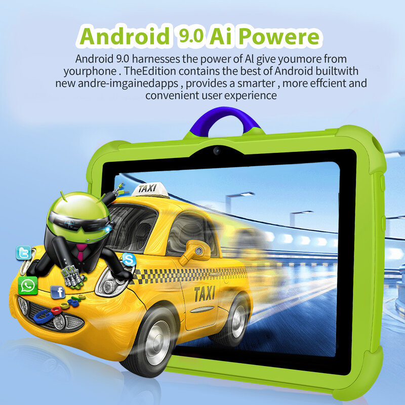 Планшет детский, экран 7 дюймов, Android 9.0, 4 Гб + 64 ГБ, 4000мАч