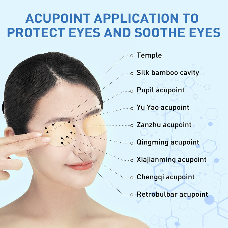 20 Stück Augenklappe Linderung Müdigkeit Auge übermäßige Verwendung trockene Augen Behandlung Augen beschwerden Patch Schlaf Augen pflege Patch
