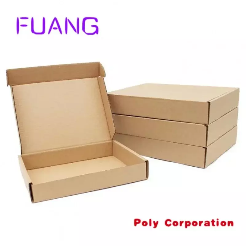 Custom  Eco Friendly Durable Natural Custom Logo Pack Folding Shipping Mailing Kraft Paper Carton Boxpacking box for small busin