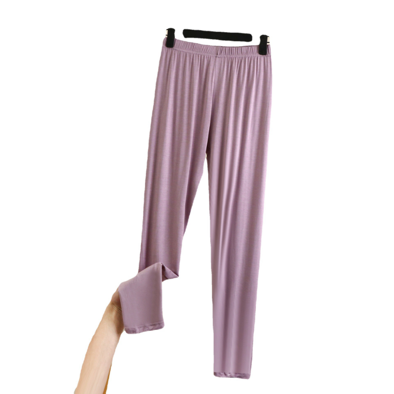 Celana piyama Modal wanita celana dalam Bottoming celana ketat elastis pakaian dalam Dalaman panjang badan celana dalam satu potong piyama nyaman