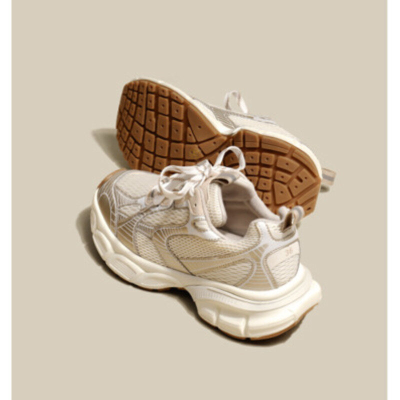 Кроссовки женские на толстой подошве, сетчатые дышащие кроссовки, универсальная повседневная спортивная обувь, весна-осень 2024