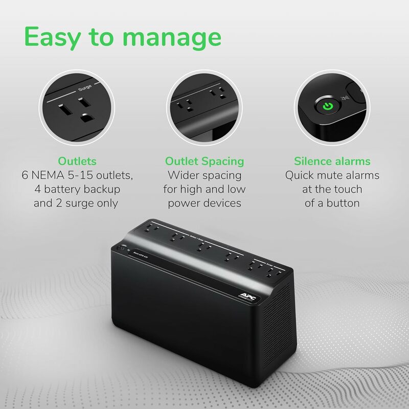Apc ups Batterie-Backup-Überspannung schutz, 425va Backup-Batterie-Netzteil, be425m, schwarz