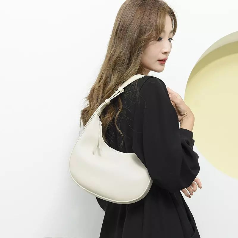 Fashionable and Versatile Women's Hobos Bag with Wide Shoulder Strap and Single Shoulder Handbag
