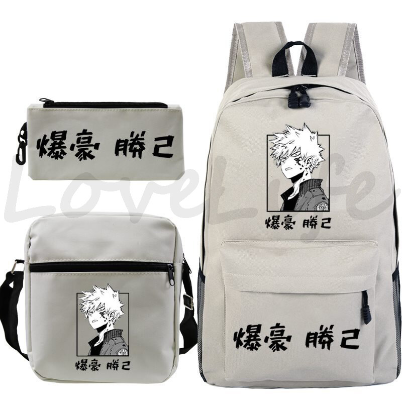 Рюкзак с принтом Bakugou для мальчиков и девочек, школьный ранец с героями аниме «Моя геройская Академия», Детские рюкзаки