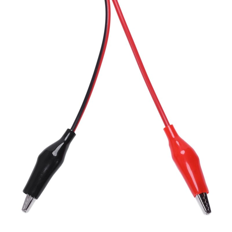 4X podwójny klipsy krokodylkowe wtyczka bananowa męski do 2 przewody pomiarowe czarny i czerwony kabel