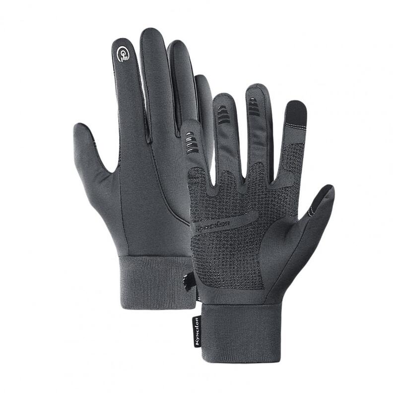 1 para rękawice na śnieg ciepłe termiczne wygodne w noszeniu amortyzujące rękawice rowerowe z ekranem dotykowym dla sportu