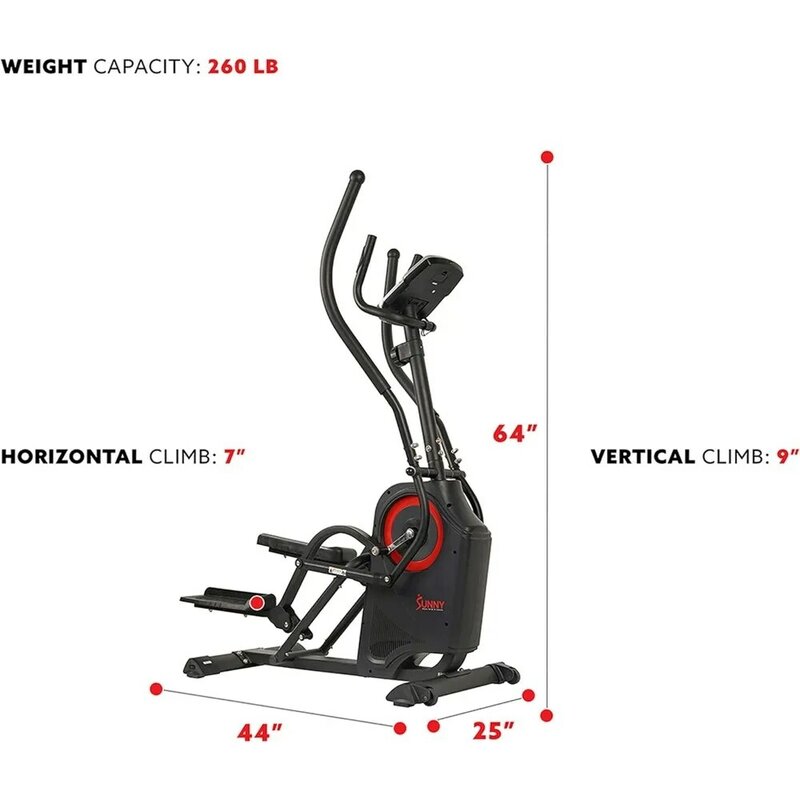 Máquina elíptica do exercício para a casa, 8 níveis da resistência magnética, monitor do desempenho, exercício completo do corpo