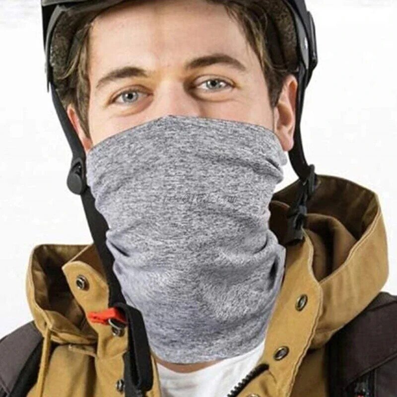 Unisex pescoço gaiter cachecol com filtro tubo de bolso bandana motocicleta meia face capa ciclismo ao ar livre protetor solar máscara mágica
