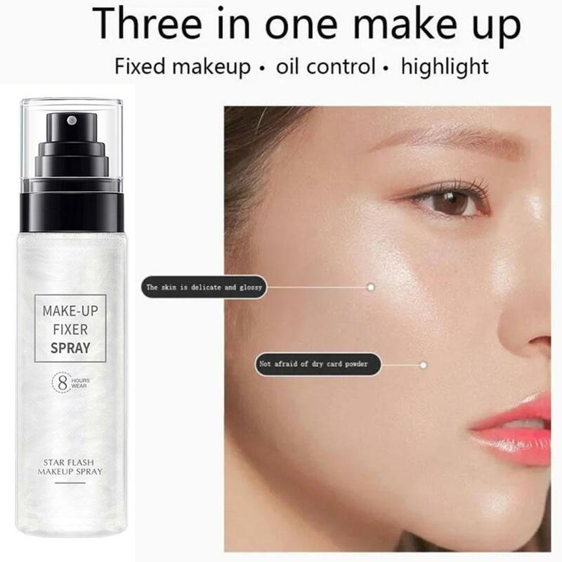 Spray utrwalający makijaż nawilżający nawilżający nawilżający trwały sprawiają, że kosmetyczny kosmetyki naturalne kontroli odświeżający matowy utrwalacz Quick Face O T3J4