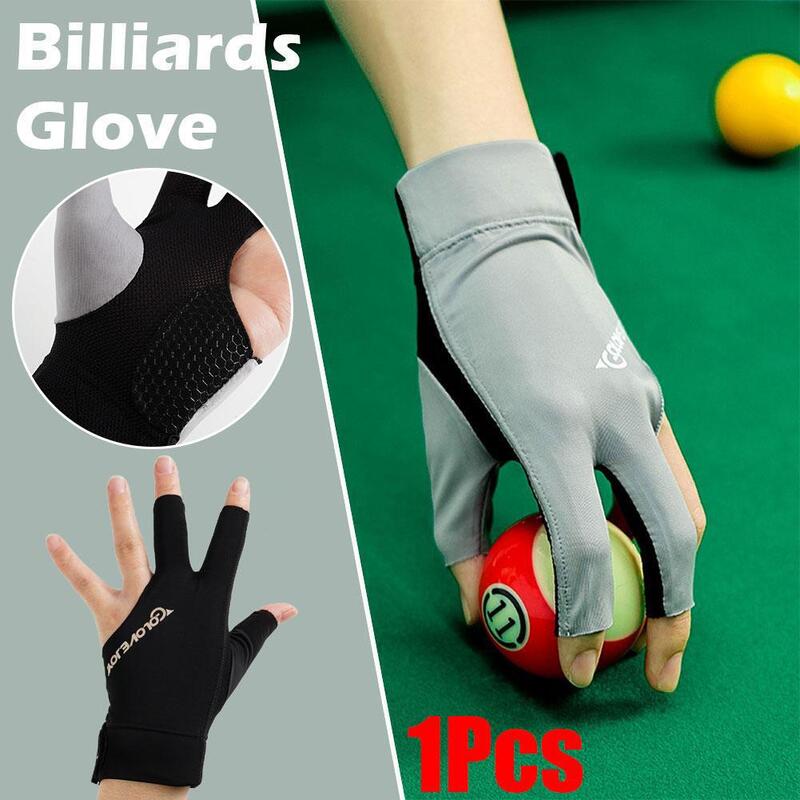 Guanti da biliardo a tre dita elastici traspiranti e antiscivolo per uomo e donna guanti da ping pong con dita aperte W7P7