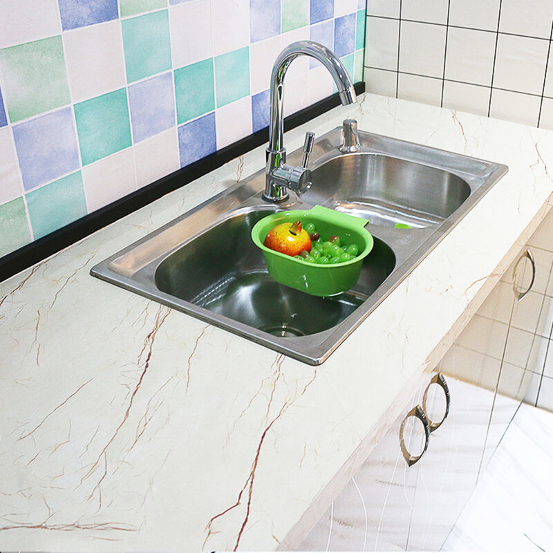Kitchen Oil-Proof Sticker Waterproof Self-Adhesive Wallpaper Moisture-Proof Stove Countertop Cabinet Renovation Tile Marble Film