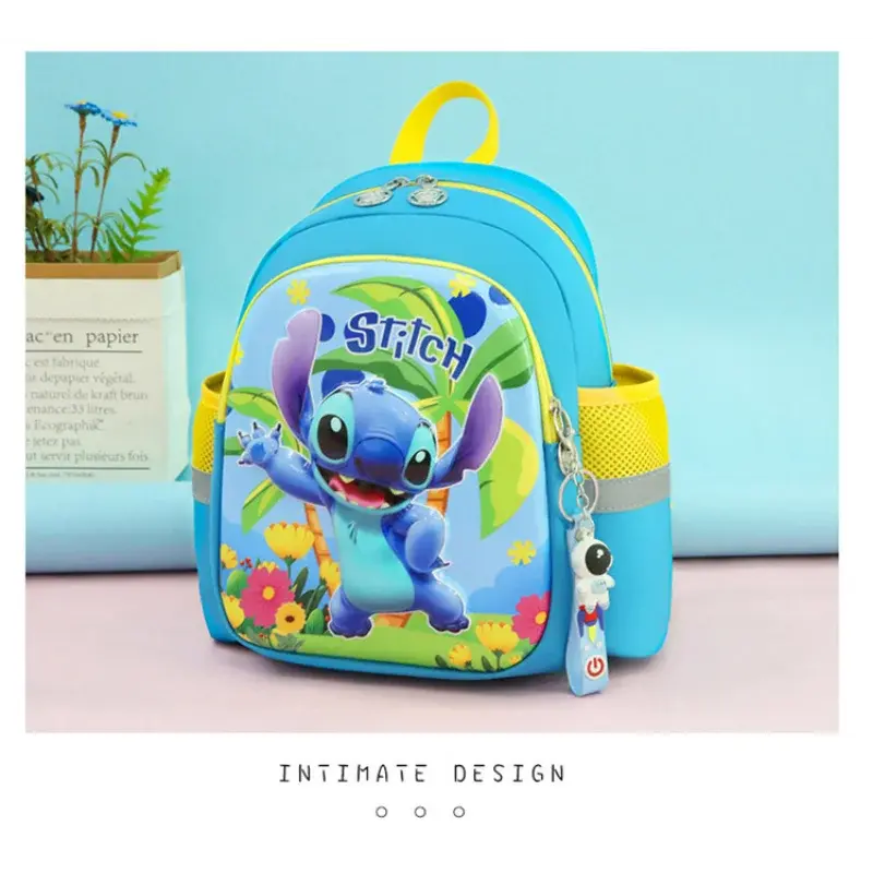 Disney New Stitch Student Schoolbag Cute Cartoon Lightweight and Large Capacity Shoulder Pad Waterproof Children Backpack