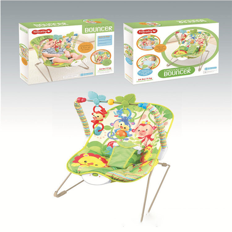 Cadeira de balanço do bebê em casa com novos brinquedos inteligente multi-função vibração elétrica tropical rainforest infância educa