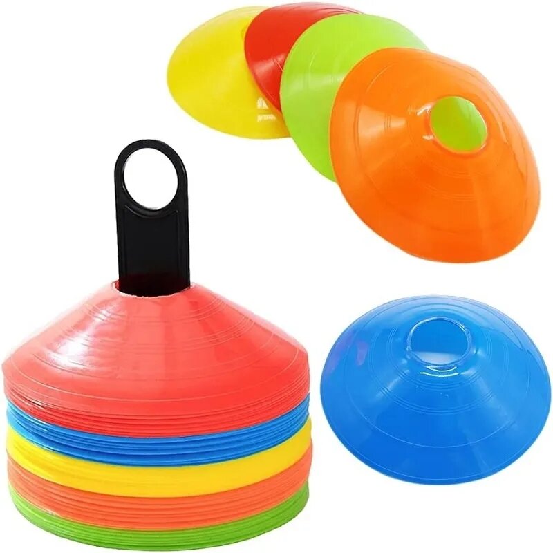 Juego de conos de disco de fútbol para entrenamiento de agilidad, conos de marcador, accesorios de conos espaciales, 10 piezas