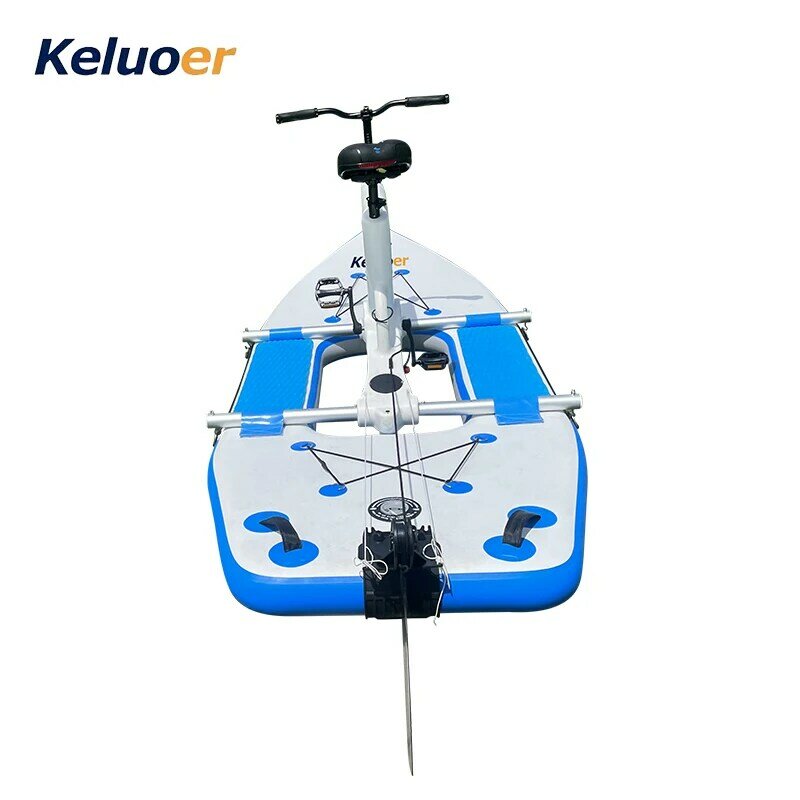 2024 New collection pontoons inflatable water bike single water recreation pedal bike