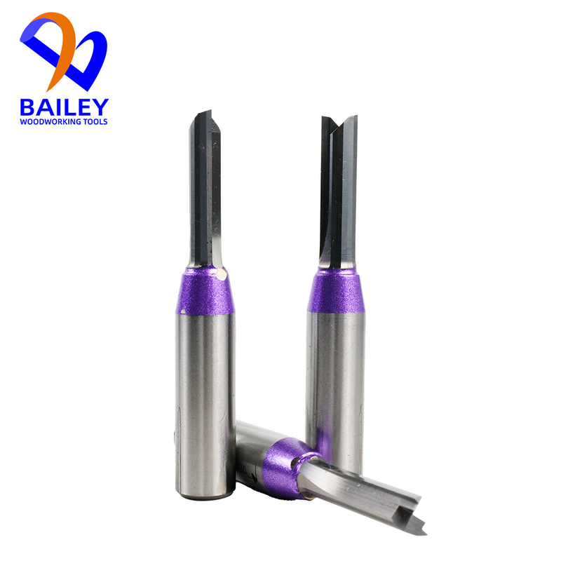 BAILEY 1PC 12.7x8mm Series 2 Flutes TCT Straight Bit EndMill Woodworking Tool Carbide Cutter for MDF Plywood Chipboard Wood