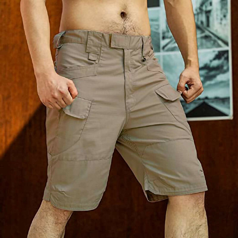 Pantalon cargo à poches multiples pour homme, vêtement d'été décontracté, style militaire, séchage rapide, grande taille