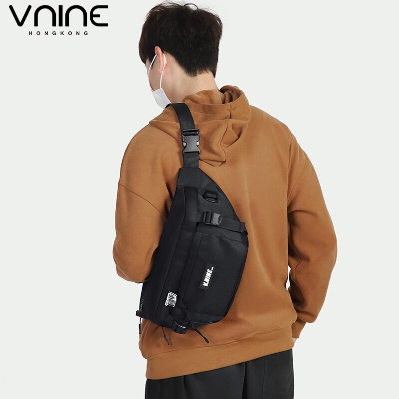 VNINE-Bolsa transversal masculina e feminina, bolsa de armazenamento de capacidade grande, bolsa casual versátil, ultraleve, moda jovem