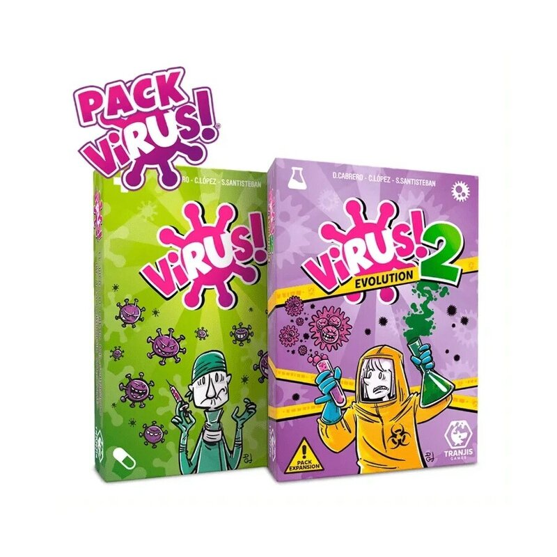 Permainan kartu Virus permainan kartu yang menyenangkan versi Spanyol permainan pesta Virus untuk permainan keluarga yang menyenangkan