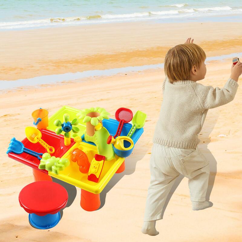 ألعاب الطاولة المائية الرملية للأطفال ، طاولات حسية متعددة الوظائف ، خارجية وخارجية ، نشاط صيفي ، هدية الفناء الخلفي للأولاد والبنات ، 25: