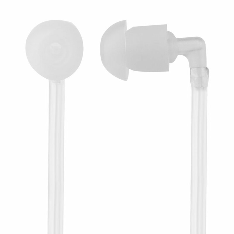 Earpiece tabung akustik 3.5mm tunggal, Headset earphone biasa menutup/menerima hanya untuk mikrofon pengeras suara Radio dua arah