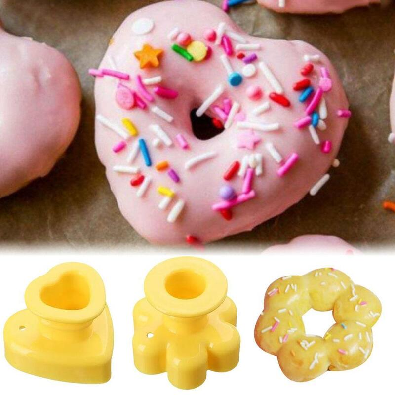Criativo DIY Donut Mold, Flor, Símbolo do Coração, Sobremesas, Pão, Ferramenta de Cozimento, Molde de Imprensa, Conveniente, Casa
