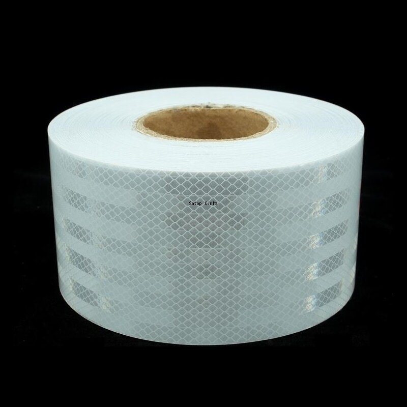 10CM*5M PET White Diamond Grade reflective sheeting tape Waterproof Reflectors Self-Adhesive Stickers For Truck Trail Motorcycle