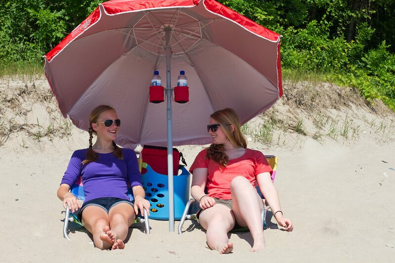 휴대용 경량 조절 가능한 즉석 자외선 차단 우산, 5 인치 태양 쉐이드, UPF 50 +-블루