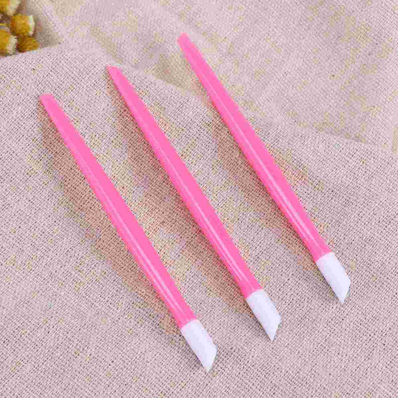 20 pezzi strumenti per unghie unghie cuticola pelle morta Pusher Cleaner Scrub esfoliante Stick per la pulizia Manicure (rosa)