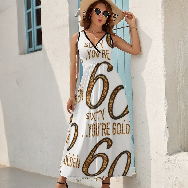 60th!! Sleeveless Dress festival outfit women Woman clothes
