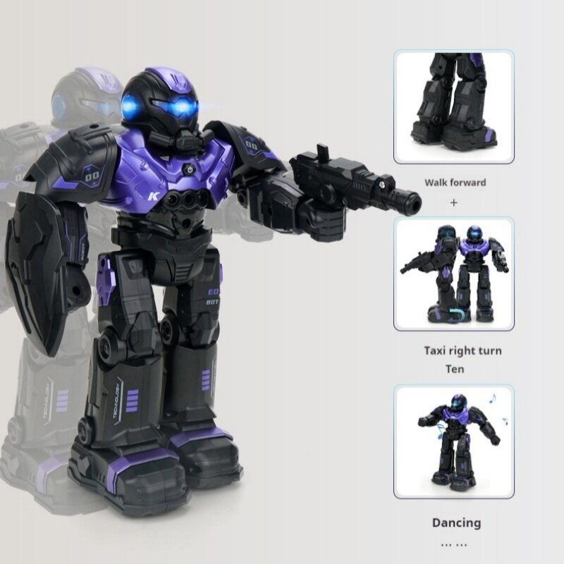JJRC-Robot jouet intelligent multifonctionnel pour enfants, télécommande, fonction d'édition gestuelle, modèle Robocop