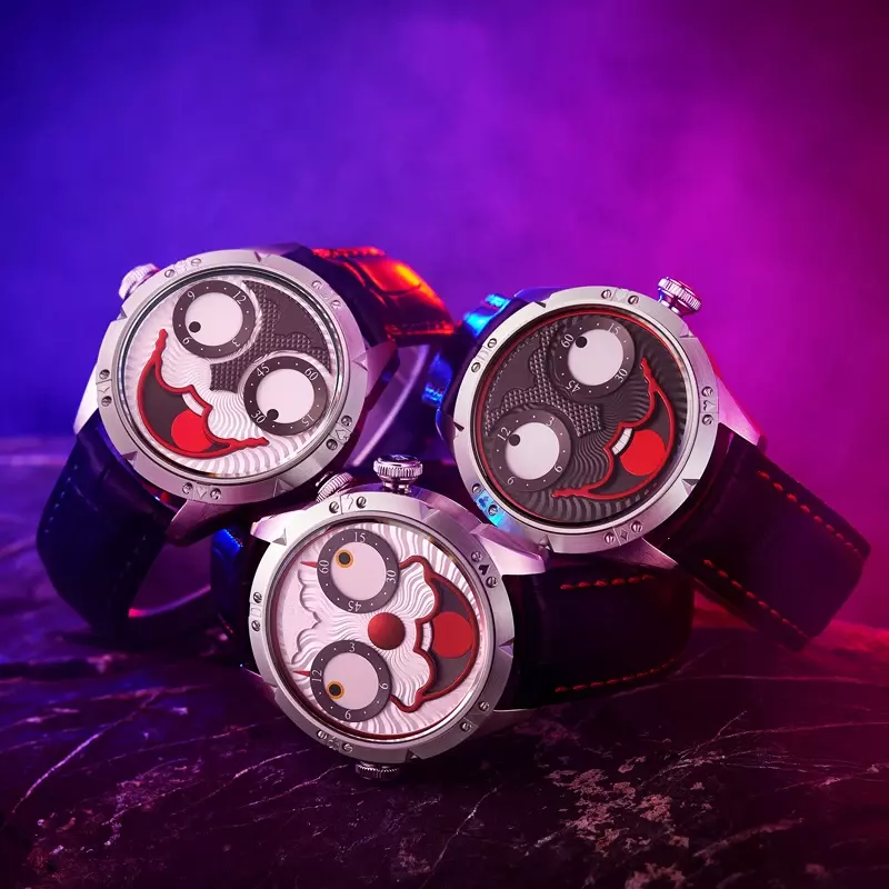 Joker Herren Leder armband wasserdichte Mondphase Multifunktion taucher automatische Quarz werk Uhr Mode Luxus uhr