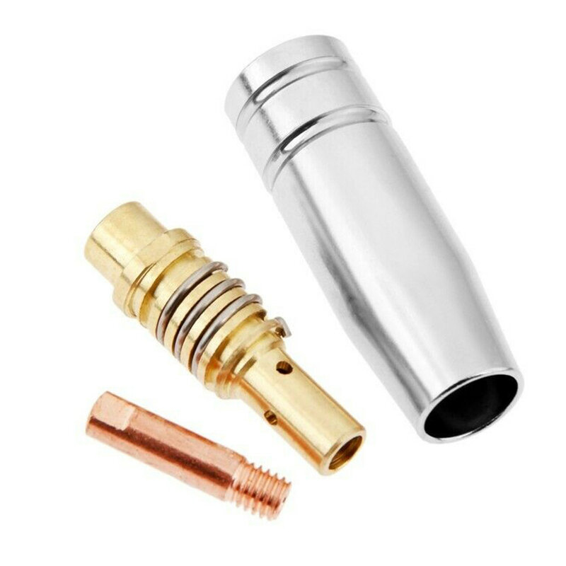 3Pcs Welder Nozzle Part Kit 15AK Conductive Tip Nozzles Contact Tips For MIG Welding Torch Welding 0.6/0.8/0.9/1.0/1.2mm