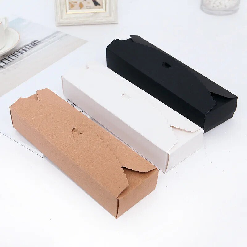 Caja de embalaje de Kraft rectangular reciclada para perritos calientes, caja de barra de Chocolate ecológica de lujo, producto personalizado