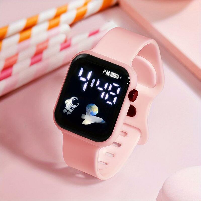 Led Electronic Watch Shockproof Watch Stylish Square Led Digital Watch Sporty Design Shockproof Accurate for Students Sports