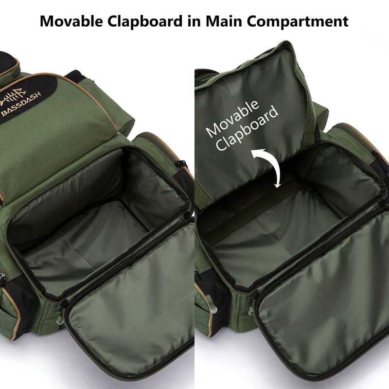 Bassdash Fishing Bag Tackle Backpack Lightweight Tactical Tackle Box Multifunctional