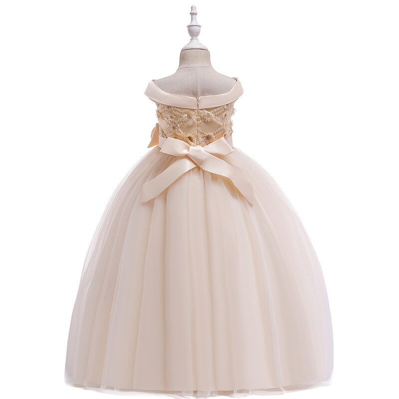 Dziewczyna księżniczka kokarda suknia ślubna