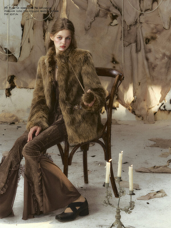 Пальто женское свободное повседневное с воротником-стойкой, модная утепленная меховая одежда для защиты окружающей среды, универсальная свободная, Осень-зима